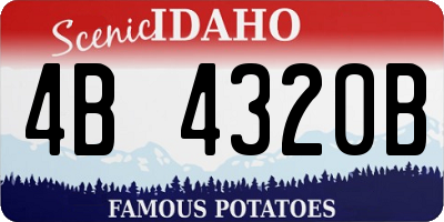 ID license plate 4B4320B