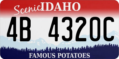 ID license plate 4B4320C