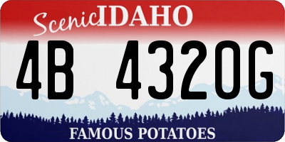 ID license plate 4B4320G