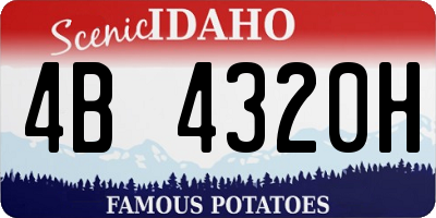 ID license plate 4B4320H