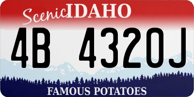 ID license plate 4B4320J