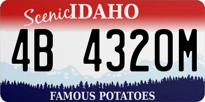 ID license plate 4B4320M