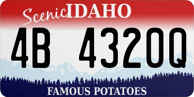 ID license plate 4B4320Q