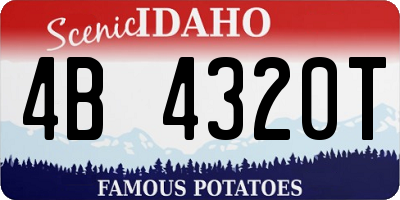 ID license plate 4B4320T