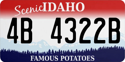 ID license plate 4B4322B