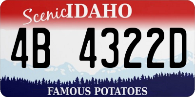 ID license plate 4B4322D