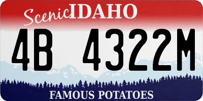 ID license plate 4B4322M