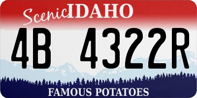 ID license plate 4B4322R