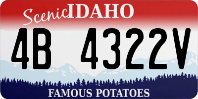 ID license plate 4B4322V