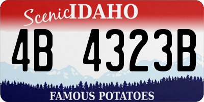 ID license plate 4B4323B
