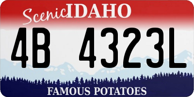 ID license plate 4B4323L
