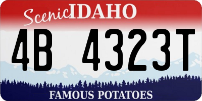 ID license plate 4B4323T