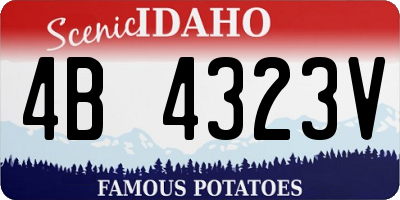 ID license plate 4B4323V