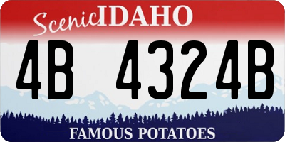 ID license plate 4B4324B