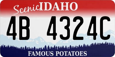 ID license plate 4B4324C