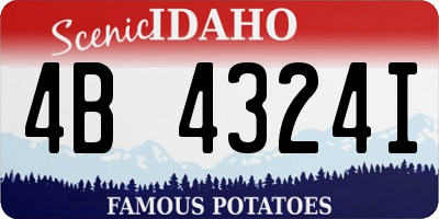 ID license plate 4B4324I