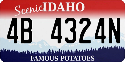ID license plate 4B4324N