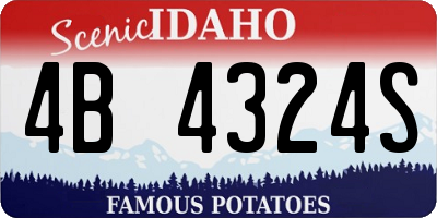 ID license plate 4B4324S