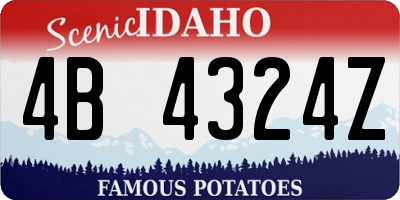 ID license plate 4B4324Z