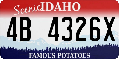 ID license plate 4B4326X