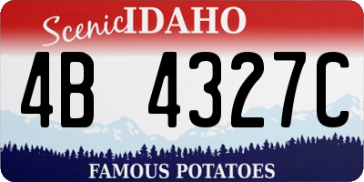 ID license plate 4B4327C