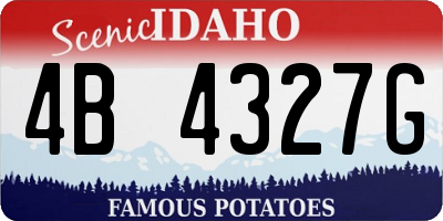 ID license plate 4B4327G