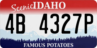 ID license plate 4B4327P