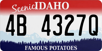 ID license plate 4B4327Q