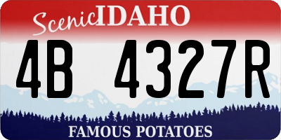 ID license plate 4B4327R