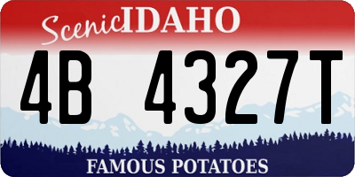 ID license plate 4B4327T
