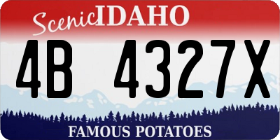 ID license plate 4B4327X