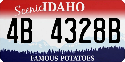 ID license plate 4B4328B