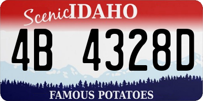 ID license plate 4B4328D