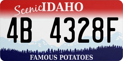 ID license plate 4B4328F