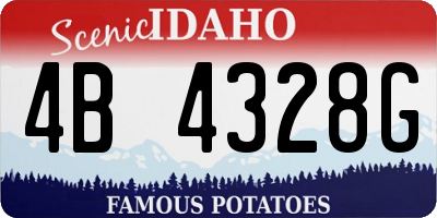ID license plate 4B4328G