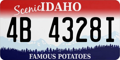 ID license plate 4B4328I