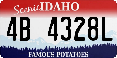 ID license plate 4B4328L