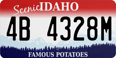ID license plate 4B4328M