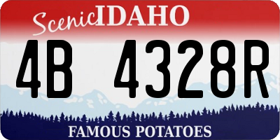 ID license plate 4B4328R