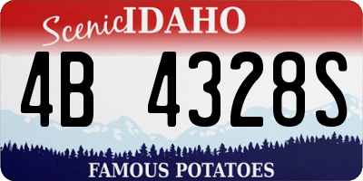 ID license plate 4B4328S