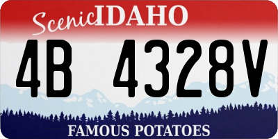ID license plate 4B4328V