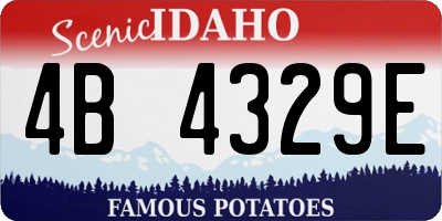 ID license plate 4B4329E