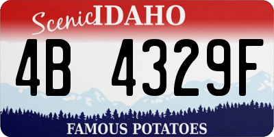 ID license plate 4B4329F