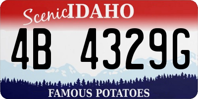 ID license plate 4B4329G
