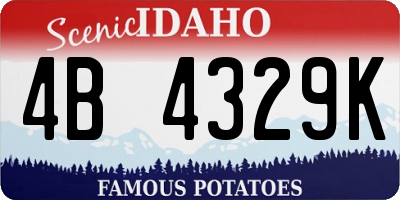 ID license plate 4B4329K
