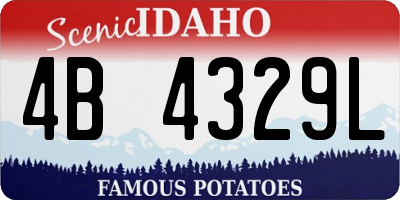 ID license plate 4B4329L