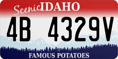 ID license plate 4B4329V