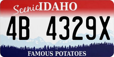 ID license plate 4B4329X