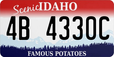 ID license plate 4B4330C