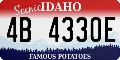 ID license plate 4B4330E